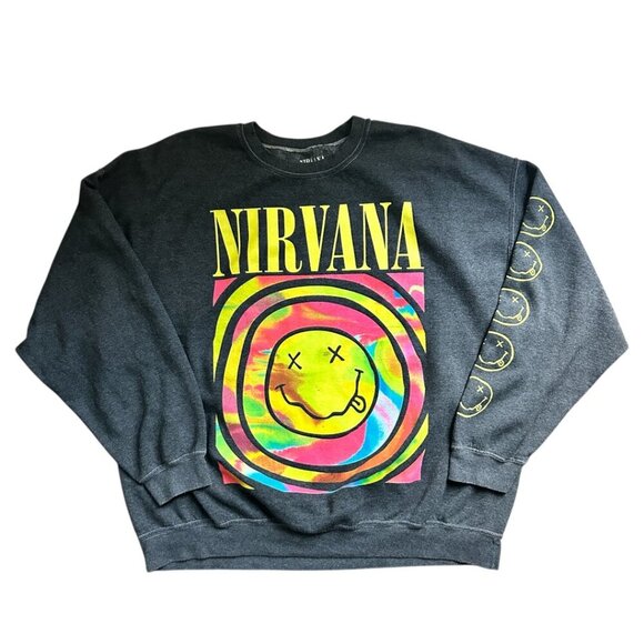 NIRVANA Other - Oversized Nirvana Smiley Face Crewneck Small Medium Large Extra Large XL